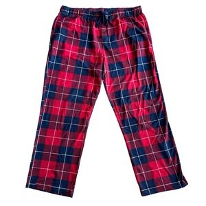 SOMA XL Cool Nights PJ Pants Restful Plaid Red‎ Cotton Blend